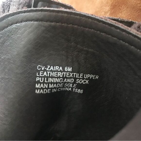 C&V‎ Suede Leather Platform Hiking Boot Bootie Lug Sole Brown Cap Toe Size 6 New - Picture 11 of 13